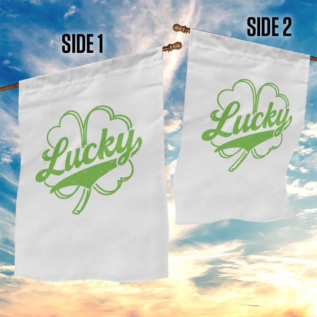 Vintage Lucky Shamrock Garden Flag Irish St Patricks Day
