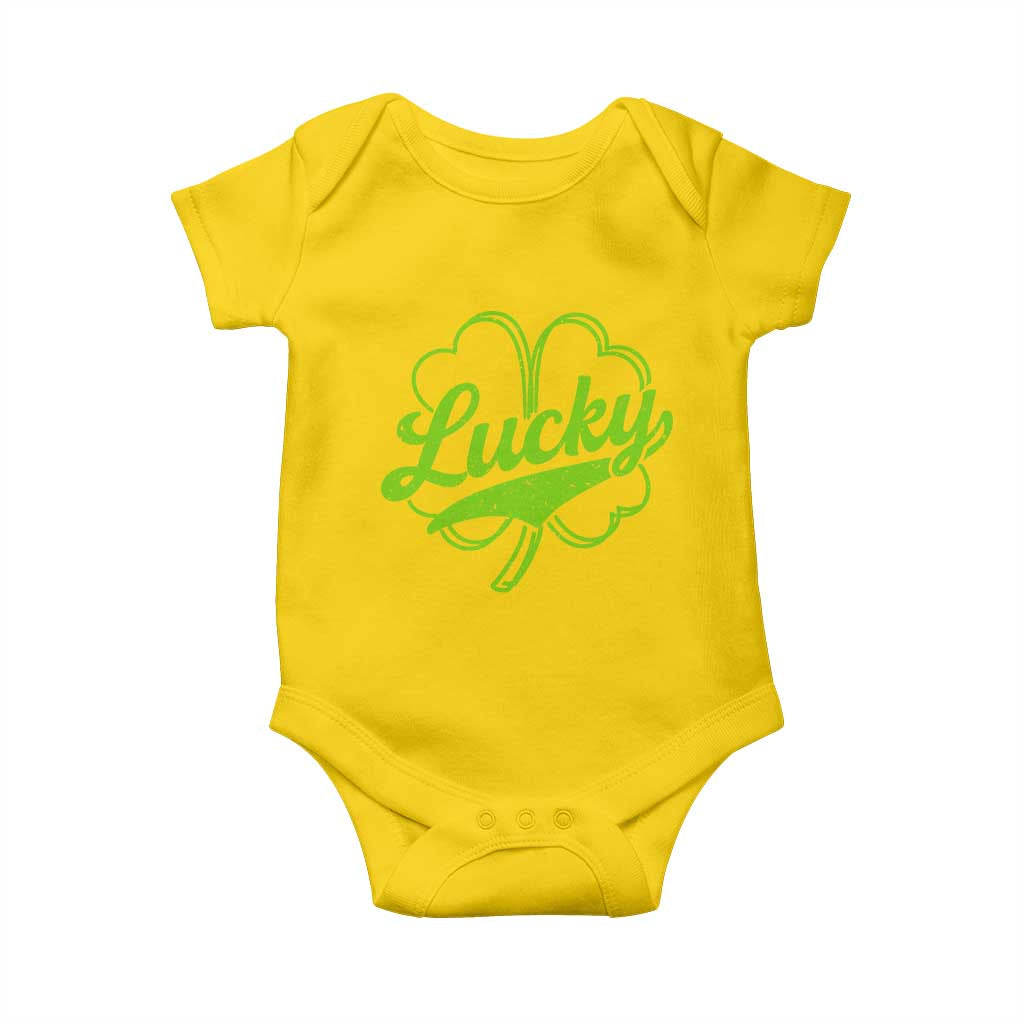 Vintage Lucky Shamrock Baby Onesie Irish St Patricks Day