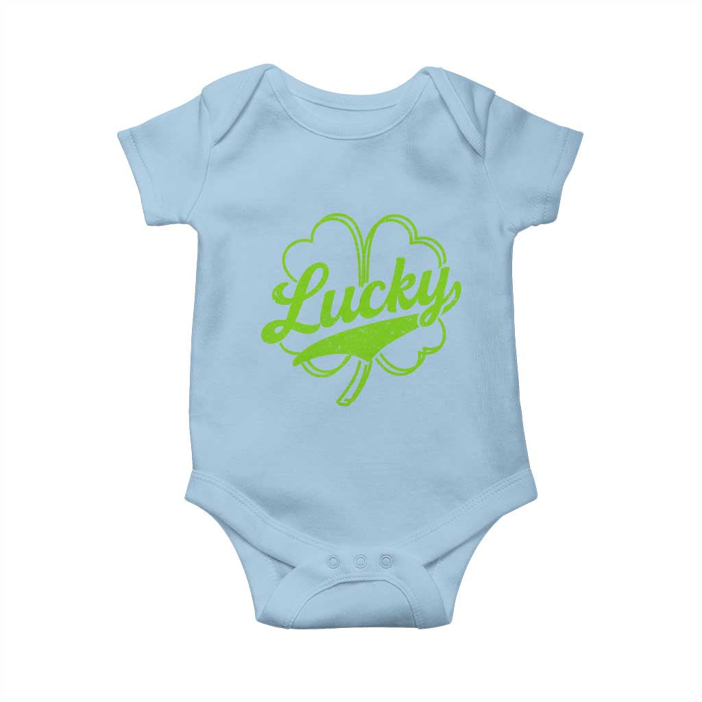 Vintage Lucky Shamrock Baby Onesie Irish St Patricks Day