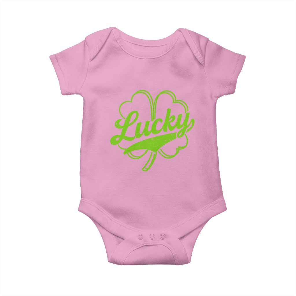 Vintage Lucky Shamrock Baby Onesie Irish St Patricks Day
