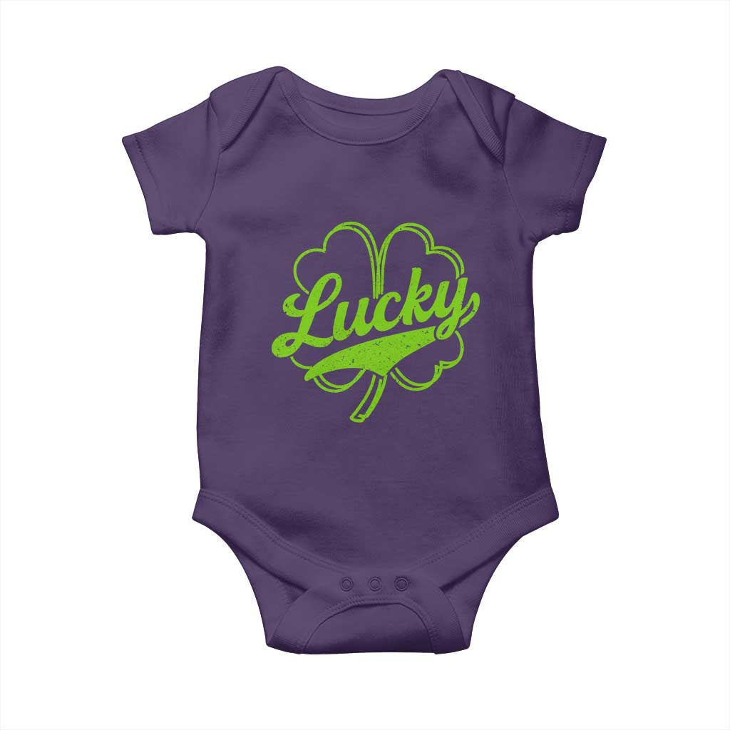 Vintage Lucky Shamrock Baby Onesie Irish St Patricks Day