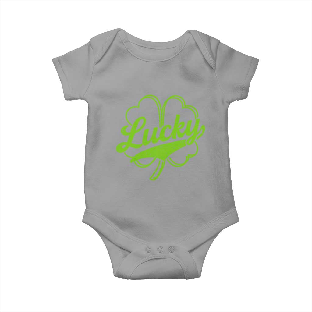 Vintage Lucky Shamrock Baby Onesie Irish St Patricks Day