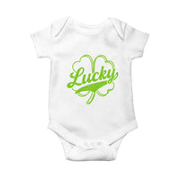 Vintage Lucky Shamrock Baby Onesie Irish St Patricks Day