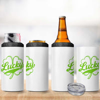 Vintage Lucky Shamrock 4 in 1 Can Cooler Tumbler Irish St Patricks Day