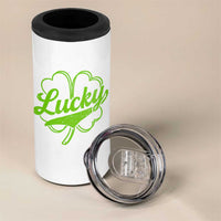 Vintage Lucky Shamrock 4 in 1 Can Cooler Tumbler Irish St Patricks Day