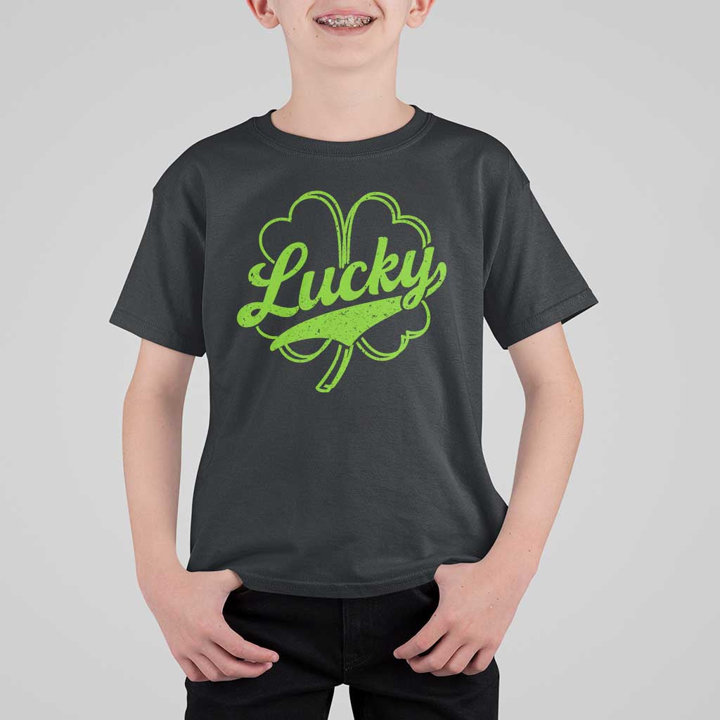 Vintage Lucky Shamrock T Shirt For Kid Irish St Patricks Day