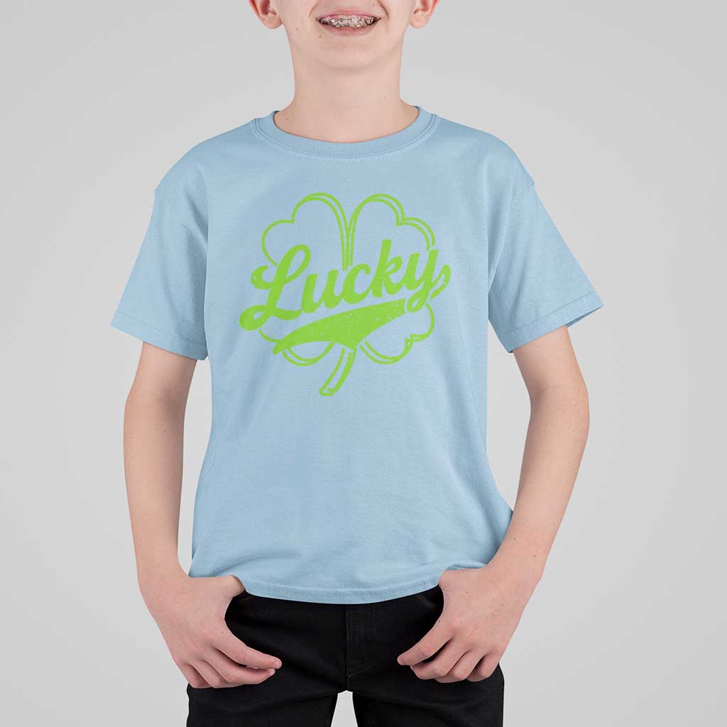 Vintage Lucky Shamrock T Shirt For Kid Irish St Patricks Day
