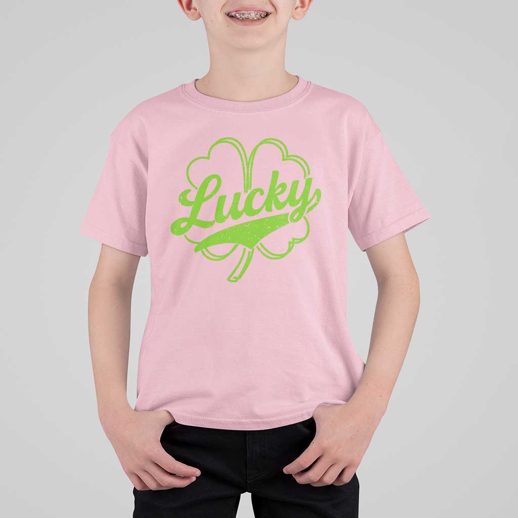 Vintage Lucky Shamrock T Shirt For Kid Irish St Patricks Day