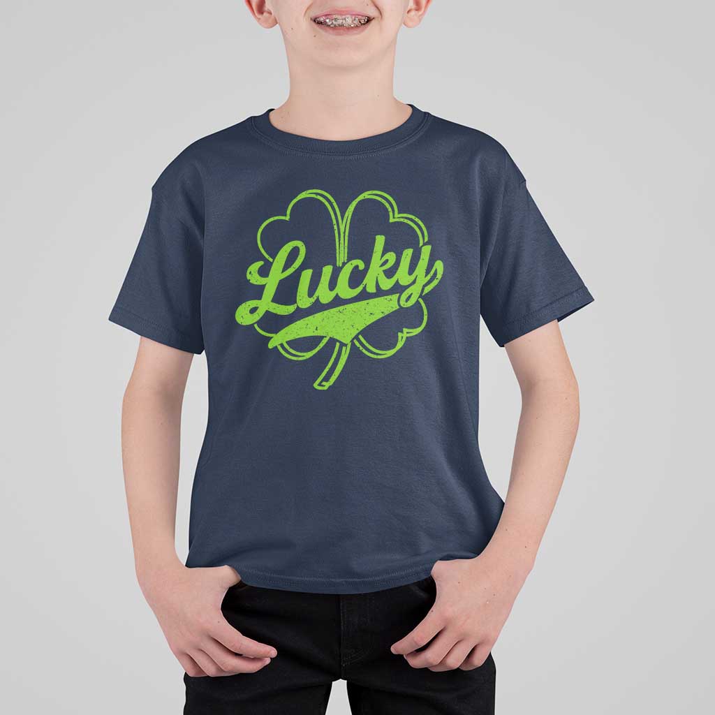 Vintage Lucky Shamrock T Shirt For Kid Irish St Patricks Day