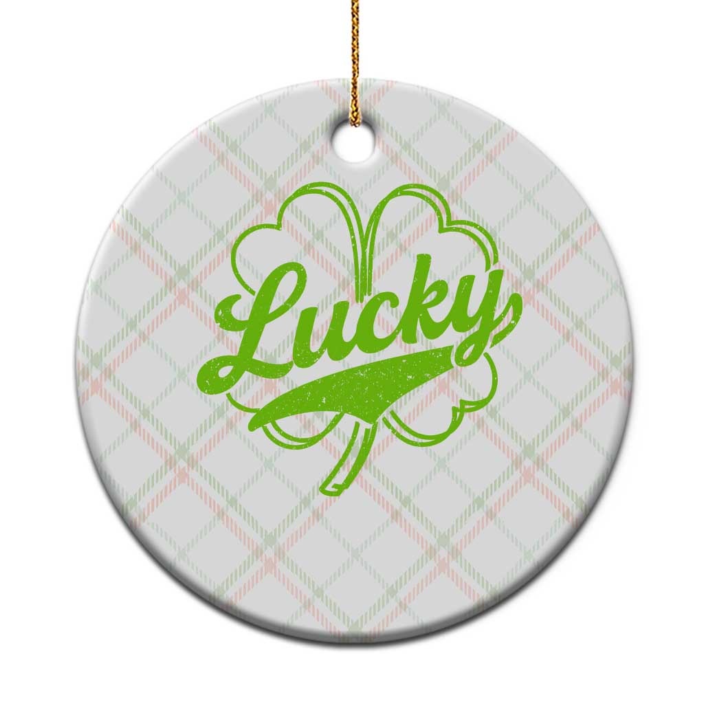 Vintage Lucky Shamrock Ceramic Ornament Irish St Patricks Day