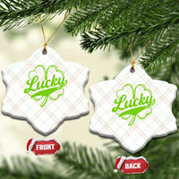 Vintage Lucky Shamrock Ceramic Ornament Irish St Patricks Day