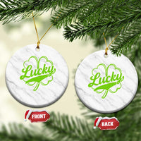Vintage Lucky Shamrock Ceramic Ornament Irish St Patricks Day