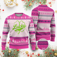 Vintage Lucky Shamrock Ugly Christmas Sweater Irish St Patricks Day