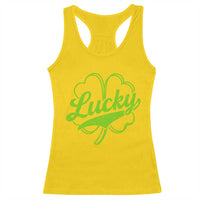 Vintage Lucky Shamrock Racerback Tank Top Irish St Patricks Day