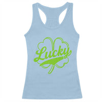Vintage Lucky Shamrock Racerback Tank Top Irish St Patricks Day