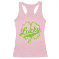 Vintage Lucky Shamrock Racerback Tank Top Irish St Patricks Day