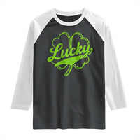 Vintage Lucky Shamrock Raglan Shirt Irish St Patricks Day