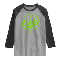 Vintage Lucky Shamrock Raglan Shirt Irish St Patricks Day