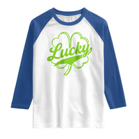 Vintage Lucky Shamrock Raglan Shirt Irish St Patricks Day