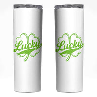 Vintage Lucky Shamrock Skinny Tumbler Irish St Patricks Day
