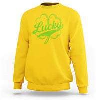 Vintage Lucky Shamrock Sweatshirt Irish St Patricks Day
