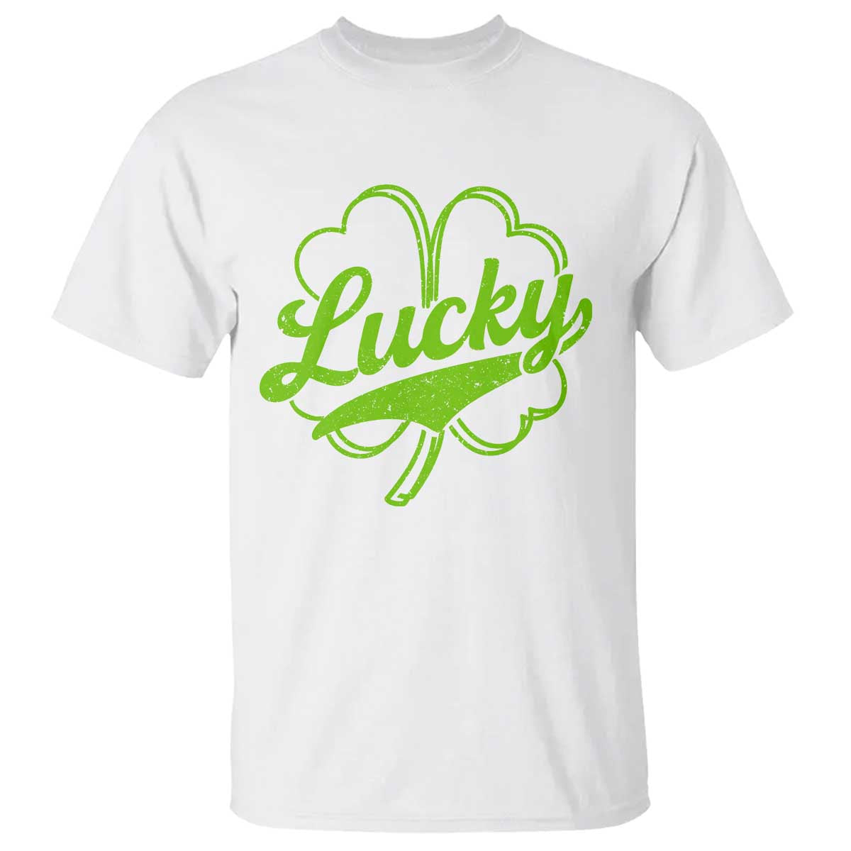 Vintage Lucky Shamrock T Shirt Irish St Patricks Day