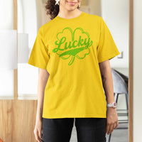 Vintage Lucky Shamrock T Shirt For Women Irish St Patricks Day