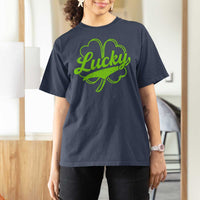 Vintage Lucky Shamrock T Shirt For Women Irish St Patricks Day