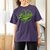 Vintage Lucky Shamrock T Shirt For Women Irish St Patricks Day