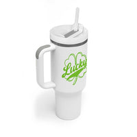 Vintage Lucky Shamrock Tumbler With Handle Irish St Patricks Day