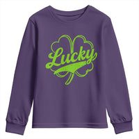 Vintage Lucky Shamrock Youth Sweatshirt Irish St Patricks Day