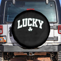 Retro Lucky Spare Tire Cover St Patricks Day Irish Shamrock Varsity