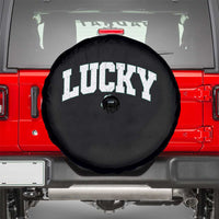 Retro Lucky Spare Tire Cover St Patricks Day Irish Shamrock Varsity