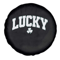 Retro Lucky Spare Tire Cover St Patricks Day Irish Shamrock Varsity