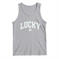 Retro Lucky Tank Top St Patricks Day Irish Shamrock Varsity