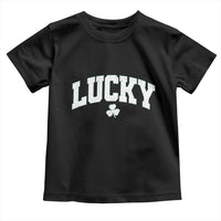 Retro Lucky Toddler T Shirt St Patricks Day Irish Shamrock Varsity