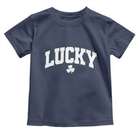 Retro Lucky Toddler T Shirt St Patricks Day Irish Shamrock Varsity