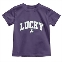 Retro Lucky Toddler T Shirt St Patricks Day Irish Shamrock Varsity