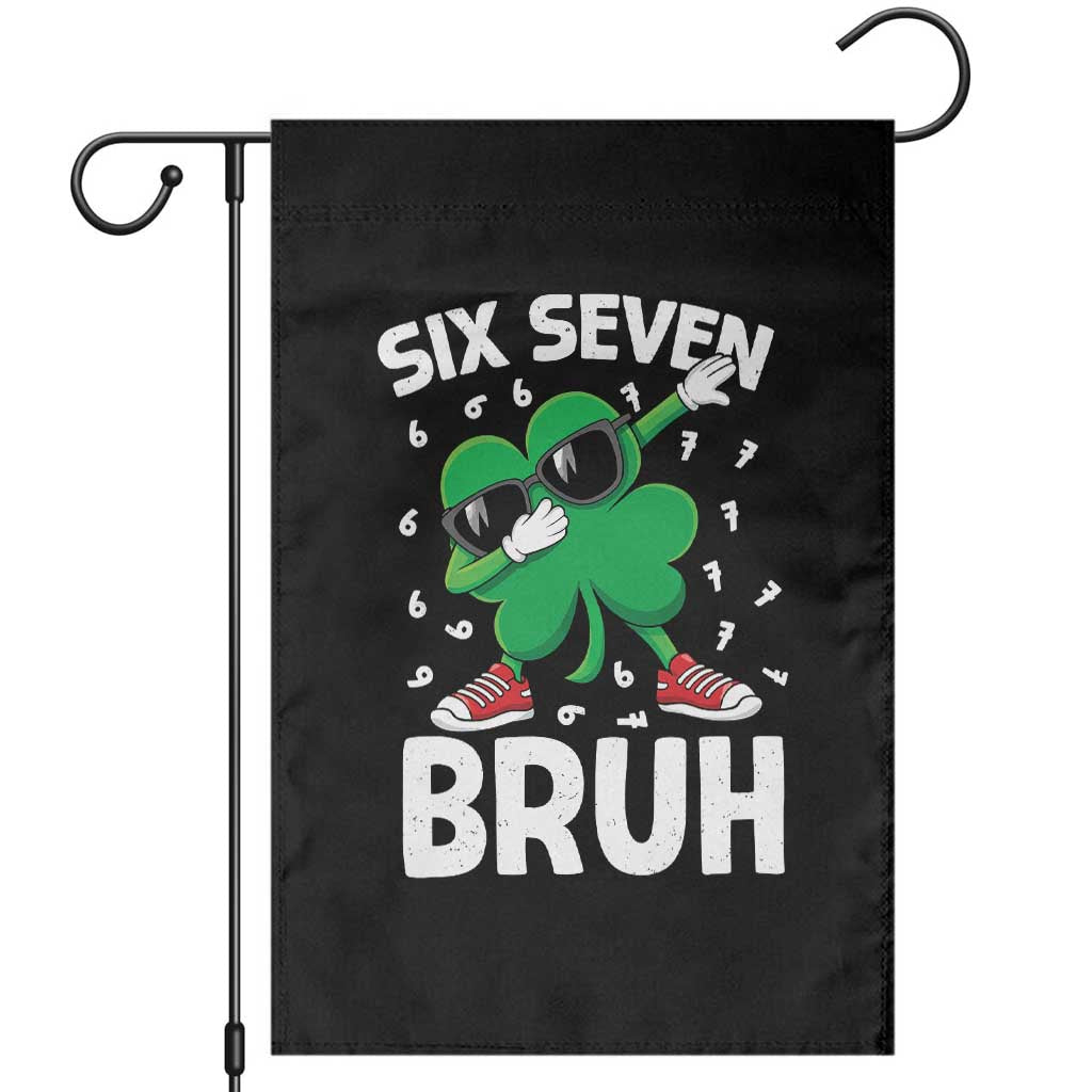 Funny Irish St Patricks Day Shamrock 67 Meme Garden Flag Six Seven Bruh Gen Alpha Slang