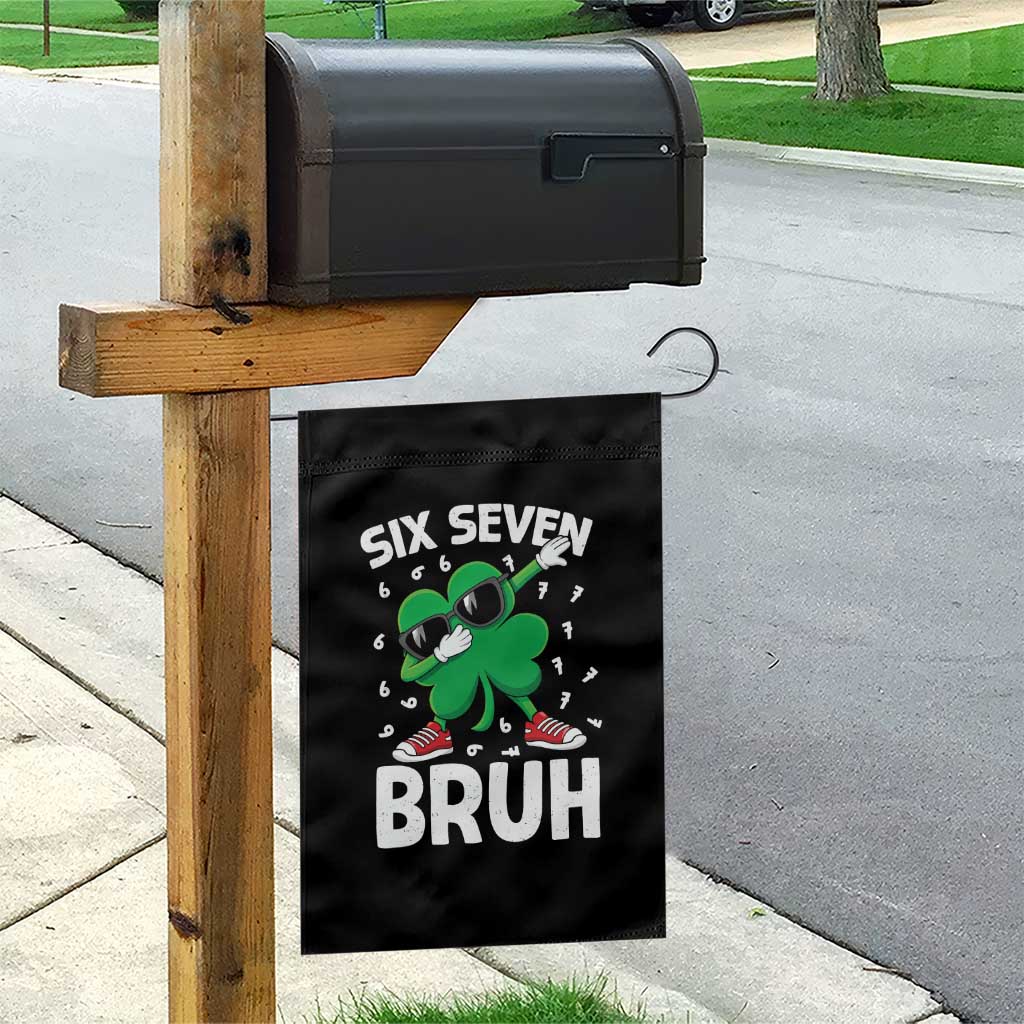 Funny Irish St Patricks Day Shamrock 67 Meme Garden Flag Six Seven Bruh Gen Alpha Slang