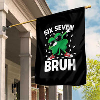 Funny Irish St Patricks Day Shamrock 67 Meme Garden Flag Six Seven Bruh Gen Alpha Slang