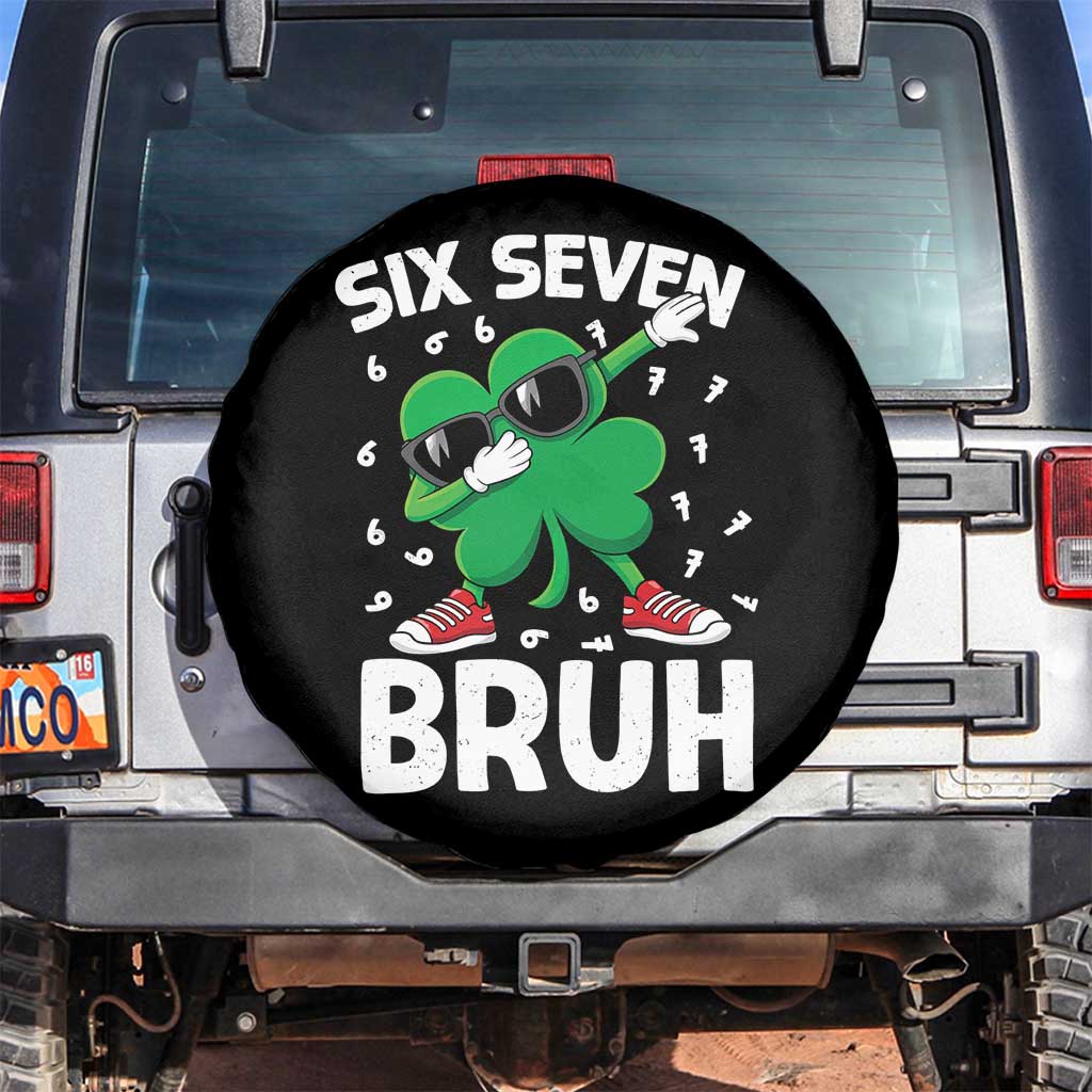 Funny Irish St Patricks Day Shamrock 67 Meme Spare Tire Cover Six Seven Bruh Gen Alpha Slang