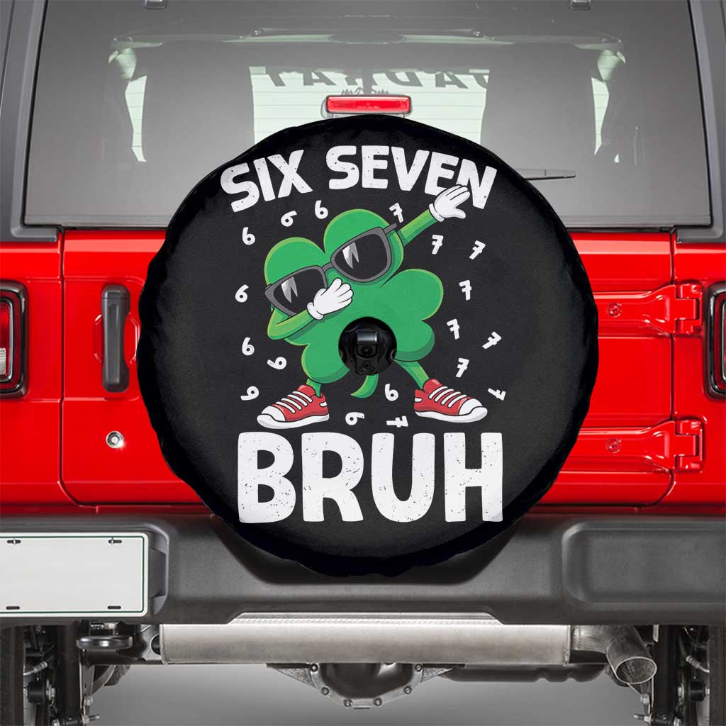 Funny Irish St Patricks Day Shamrock 67 Meme Spare Tire Cover Six Seven Bruh Gen Alpha Slang