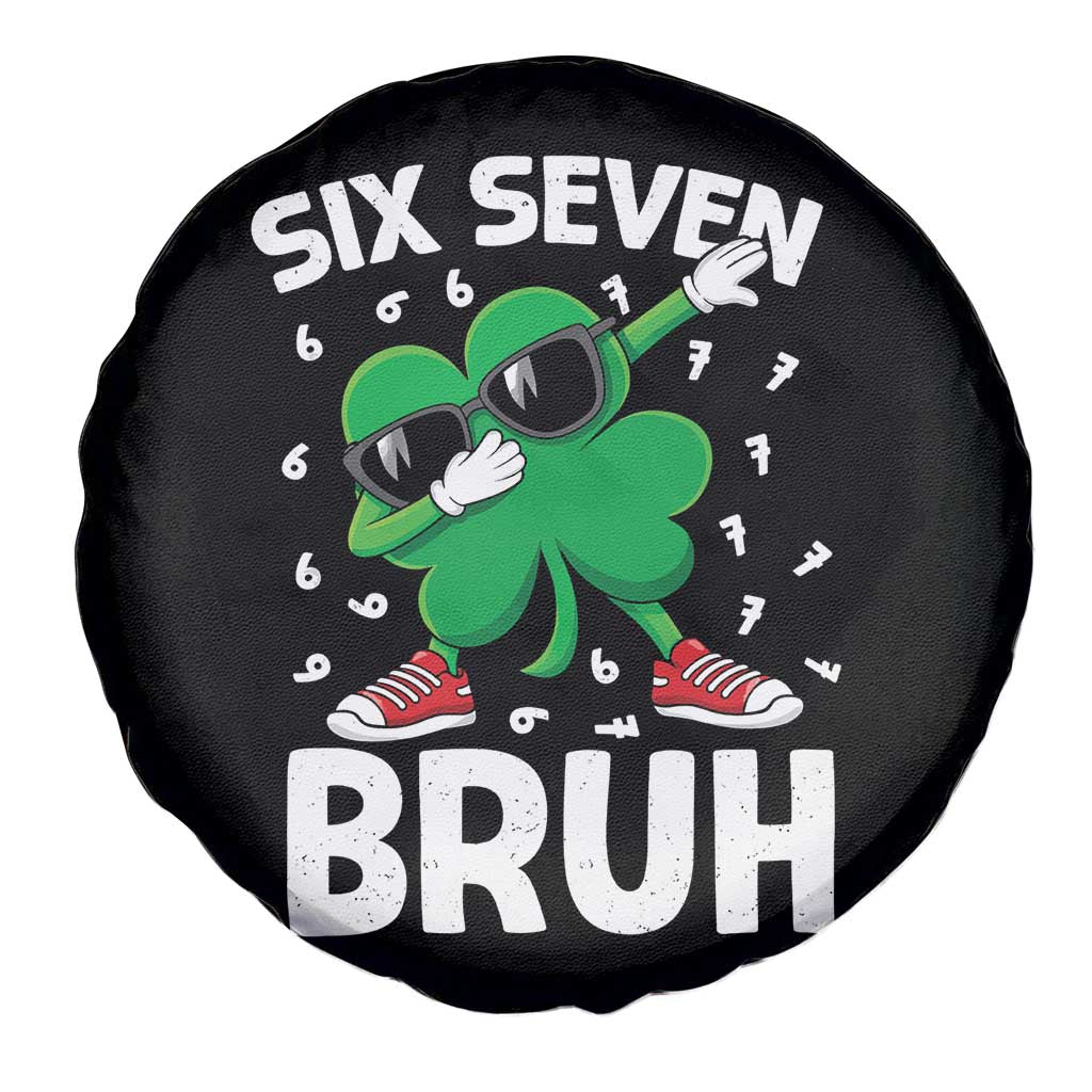 Funny Irish St Patricks Day Shamrock 67 Meme Spare Tire Cover Six Seven Bruh Gen Alpha Slang