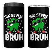 Funny Irish St Patricks Day Shamrock 67 Meme 4 in 1 Can Cooler Tumbler Six Seven Bruh Gen Alpha Slang