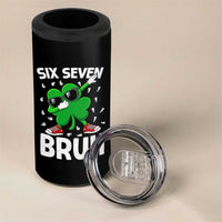 Funny Irish St Patricks Day Shamrock 67 Meme 4 in 1 Can Cooler Tumbler Six Seven Bruh Gen Alpha Slang