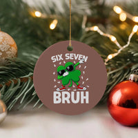 Funny Irish St Patricks Day Shamrock 67 Meme Ceramic Ornament Six Seven Bruh Gen Alpha Slang