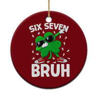 Funny Irish St Patricks Day Shamrock 67 Meme Ceramic Ornament Six Seven Bruh Gen Alpha Slang