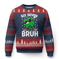 Funny Irish St Patricks Day Shamrock 67 Meme Ugly Christmas Sweater Six Seven Bruh Gen Alpha Slang