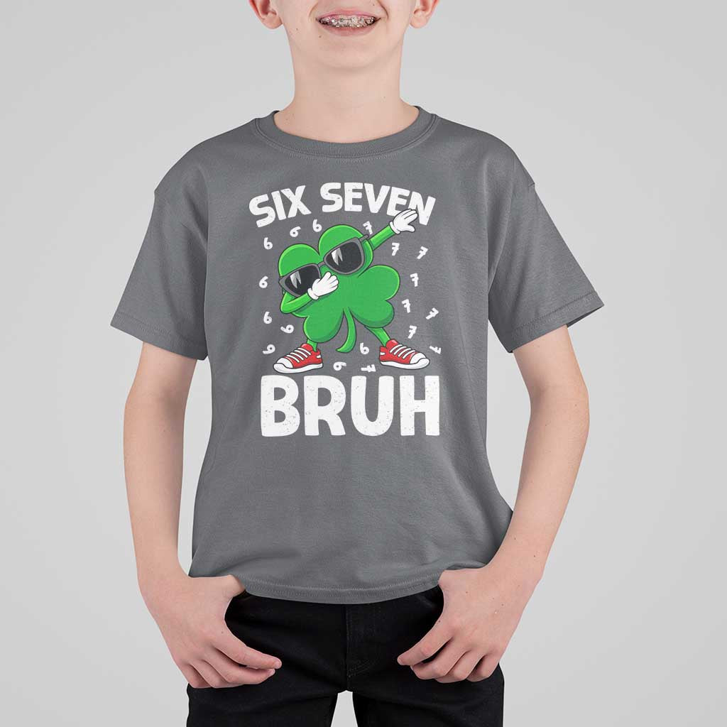 Funny Irish St Patricks Day Shamrock 67 Meme T Shirt For Kid Six Seven Bruh Gen Alpha Slang